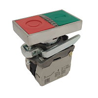 Кнопка КМЕ9111мЛ-220В-зел-красн-1но+1нз-двойная-индикатор-IP40 | код 309597 | КЭАЗ