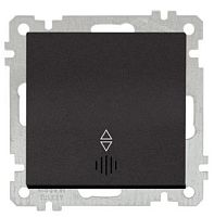 21 - Выключатель с подсветкой, пруж. зажимы, черный мат | код 2100-415-0184 | Mutlusan