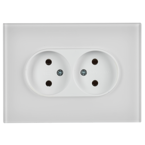 SKANDY Роз. 2-я без з/к/ш стекло 10А SK-R03W арк. бел. IEK | код SK-R20-10-K01 | IEK фото 2