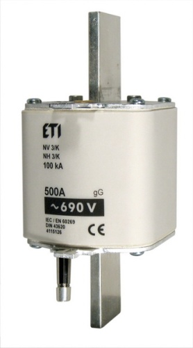Предохранитель с ударной иглой NH-3_K/gG 250 A KOMBI 690V | код 004115120 | ETI Предохранитель с ударной иглой NH-3_K/gG 250 A KOMBI 690V | код 004115120 | ETI