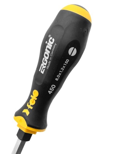 Отвертка плоская шлицевая ударная Ergonic 8,0X1,2X150 | код 45008040 | FELO фото 5