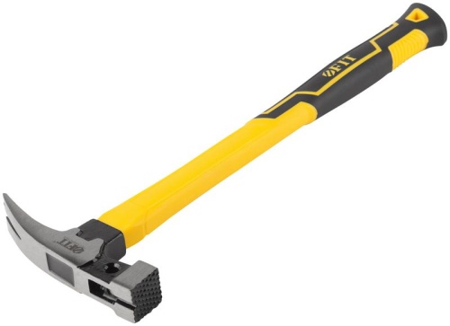 Молоток-гвоздодер 27мм 370г дополнит. гвоздодер; фибергласовая усилен. удлиненная ручка FIT 44750