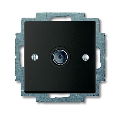 Basic 55 - Розетка TV простая 5000MHz (шато-черный, блистер) | код 1724-0-4313-00.00-02.01-01.00 | ABB