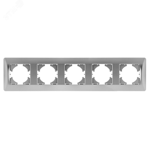 GUSI Ugra РАМКА 5-местная, цвет серебро. | код С1150-004 | GUSI ELECTRIC GUSI Ugra РАМКА 5-местная, цвет серебро. | код С1150-004 | GUSI ELECTRIC