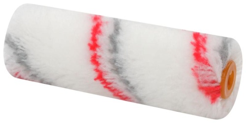 Ролик полиакриловый ''мини'' Профи, белый с серой и красной полосками, диаметр 15/35 мм, ворс 10 мм, 100 мм | код 2681 | FIT фото 2