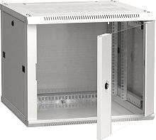 ITK Шкаф настенный LINEA W 6U 600х600мм дверь стекло RAL 7035 | код LWR3-06U66-GF | IEK