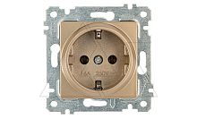 Rita - Розетка 2P+E, золото доре | код 2200-600-0285 | Mutlusan