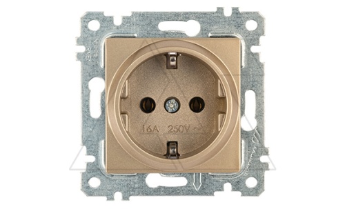 Rita - Розетка 2P+E, золото доре | код 2200-600-0285 | Mutlusan Rita - Розетка 2P+E, золото доре | код 2200-600-0285 | Mutlusan