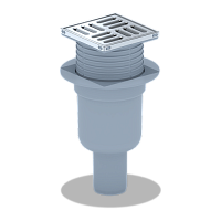 Трап вертикальный выпуск 50 нержавеющая решетка 10х10см регулируемый | код TA5702 | АНИ пласт