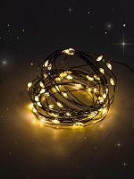Гирлянда-роса уличная питание от батареек DC-G06-120Y 120 желтый свет microLED 12.1 м. 8 реж. 3xAA Jazzway | код 5059634 | JazzWay