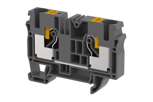 Клемма проходная PUSH-IN 10 мм2, на 2 подключения, черная PQ10-BLACK | код 3105010005 | Elmex