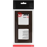 Рамка для розеток и выключателей Серия 12 12-5202-13 на 2 поста, Классик, бронза | код Б0067787 | ЭРА