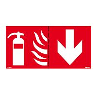 Самоклеящаяся информационная табличка 100х200 мм "огнетушитель + стрелка" | код 661690 | Legrand
