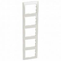 Рамка 5 постов GALEA LIFE, вертикальная, жемчужно-белый | код. 771509 | Legrand