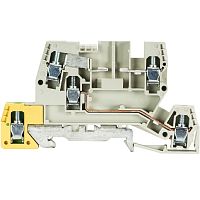 Мультифунциональная клемма, тип фиксации провода: винтовой, номинальное сечение: 4 мм кв., 26A, 400V, ширина: 6 мм, цвет: серый, тип монтажа: DIN 35 | код 56.404.8855.0 | Wieland