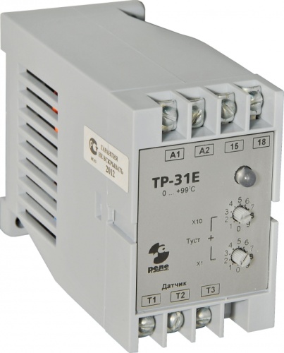 Реле температурное ТР-31Е 0...99°C 220В 50Гц, режим НАГРЕВ, гистерезис 4°C, максимальный коммутируемый ток 10А, 1з, УХЛ4, без датчика | код A8223-80107960 | РЕЛЕ И АВТОМАТИКА