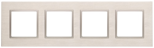 Рамка на 4 поста, металл, Эра Elegance, шампань+шамп, 14-5204-04 | код Б0034560 | ЭРА Рамка на 4 поста, металл, Эра Elegance, шампань+шамп, 14-5204-04 | код Б0034560 | ЭРА