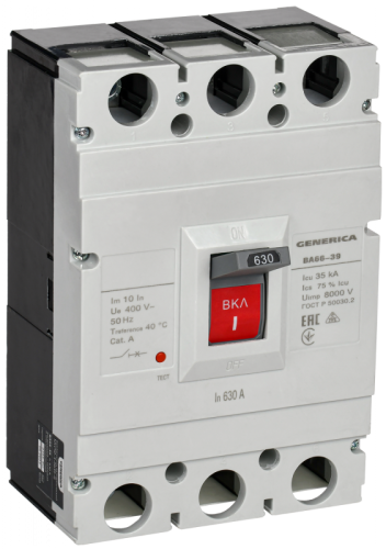 Выкл. авт. ВА66-39 3Р 630А 35кА GENERICA | код SAV50-3-0630-G | GENERICA by IEK Выкл. авт. ВА66-39 3Р 630А 35кА GENERICA | код SAV50-3-0630-G | GENERICA by IEK