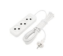 Удлинитель 3х7м без заземл. 6А IP20 ПВС 2х0.75 бел. | код 11-8736 | Rexant