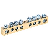 Шина PEN земля-ноль 6х9 мм 8/1 (8 групп/крепеж по центру) REXANT | код 11-2372 | REXANT