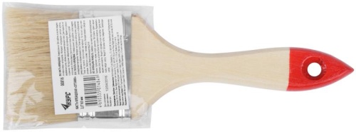 Кисть флейцевая ''Оптима'', натур. cветлая щетина, деревянная ручка 2.5'' (63 мм) | код 816 | FIT фото 3