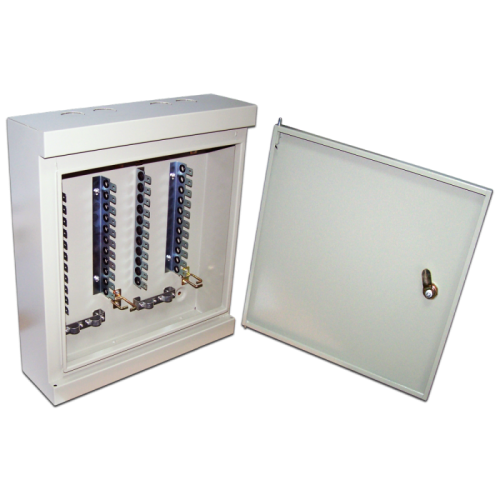 Настенный распределительный бокс, 30 плинтов, 300 пар, металл, с замком | код TWT-DB10-30P/KM | TWT