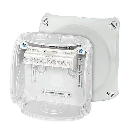Коробка клеммная DK 0606 G 130х130х77 мембраны 5-пол. 2.5-10 кв.мм серая PP IP66 (DK 0606 G) | код 62000007 | HENSEL