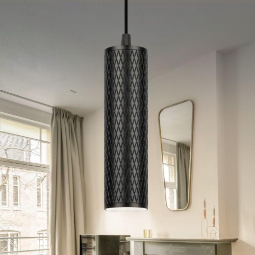 Светильник подвесной (подвес) PL20 BK MR16 GU10 потолочный цилиндр черн. ЭРА | код Б0058500 | Эра