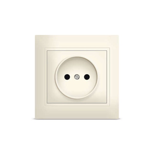 Розетка Севиль без заземления слоновая кость (ivory) | код Б-С0022 | Universal
