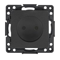 Стокгольм Механизм Розетки 1-местной б/з 10 А черный с защ, штор, PROxima | код EZR10-022-10 | EKF