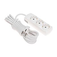 Удлинитель PREMIUM 3 гнезда, 5м, 3х1,5мм?, с/з, белый REXANT | код 13-4102 | REXANT