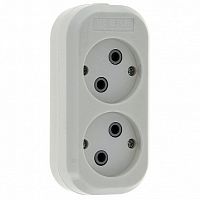 Колодка розеточная ЭКСПЕРТ 2-местный, AKB10-2 | код. AKB10-2 | EKF