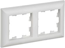 Рамка 2-м BRITE РУ-2-БрАБ арктич. бел./бел. IEK BR-M22-12-K91