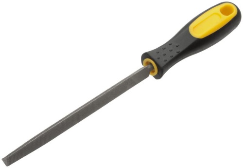 Напильник, прорезиненная ручка, трехгранный 150 мм | код 42571 | FIT