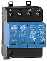 4-х полюсное УЗИП ограничивающего типа, предназначенное для защиты силовых цепей переменного 230 В (L/N, N/PE), ГСВ12-230/12,5 4+0 С | код 120 025 | Hakel
