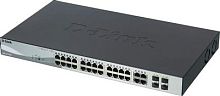 Коммутатор D-Link DGS-1210-28P/F 24x1Гбит/с 4xКомбо(1000BASE-T/SFP) 24PoE 193W управляемый | код 1007409 | D-Link
