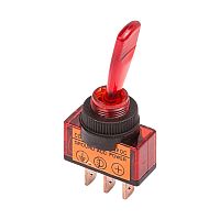 Тумблер 24V 20А (3c) ON-OFF однополюсный с красной подсветкой REXANT | код 36-4390 | REXANT