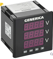 Вольтметр цифр. щит. 3-ф. 96х96 LED GENERICA | код IDV21-5-3-0-LED-G | GENERICA by IEK