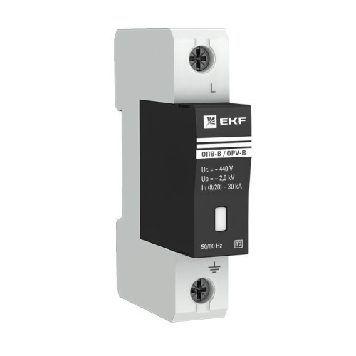 Ограничитель импульсных напряжений ОПВ-B/1P In 30кА 400В PROxima | арт. opv-b1 | EKF 