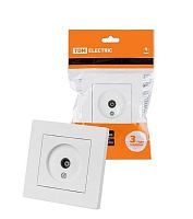 Розетка телевизионная простая (0-2400МГц, мама) белая Сенеж TDM | код SQ1816-0045 | TDM