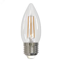 LED-C35-5W/NW/E27/CL/DIM GLA01TR Лампа светодиодная диммируемая. Форма ''свеча'', прозрачная. Серия Air. Белый свет (4000K). Картон. ТМ '' | код LEDC355WNWE27CLDIMGLA01TR | Uniel