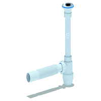 Сифон для умывальника АНИ 1 1/4' x 40 с гибкой трубой 40х50 | код C1010 | АНИ пласт