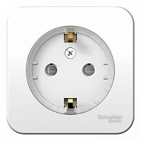 Розетка BLANCA, открытый монтаж, с заземлением, со шторками, белый | код. BLNRA111111 | Schneider Electric