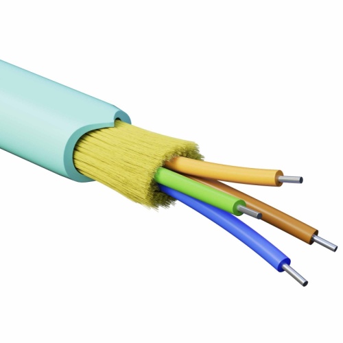 Кабель волоконно-оптический, распределительный, арамидные упрочняющие нити, для внутренней прокладки, нг(А)-HF, 4 ОВ, категория OM3 | код RNDT3C4AQ01 | DKC