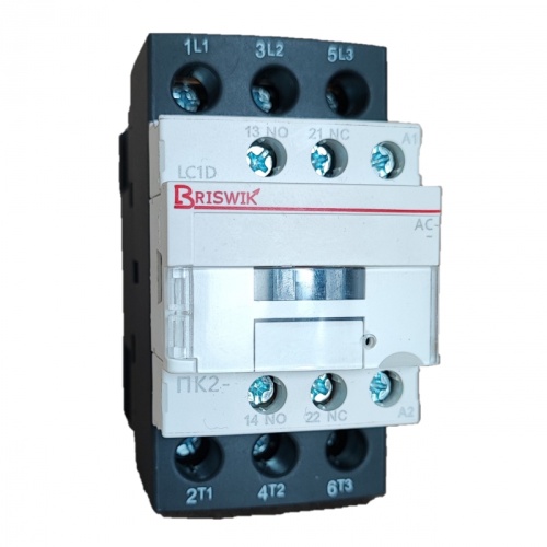 Контактор Briswik ПК2-03811415LC1D 38А 415V/AC 1НО/1НЗ | код LC1D03811N7.BR | Briswik Контактор Briswik ПК2-03811415LC1D 38А 415V/AC 1НО/1НЗ | код LC1D03811N7.BR | Briswik