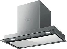 Вытяжка встраиваемая Elica Boxin IXGL/A/90 нержавеющая сталь/стекло белое управление: поворотные переключатели (1 мотор) | код 1678029 | ELICA