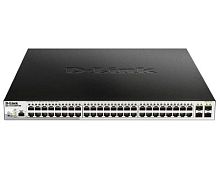 Коммутатор D-Link DGS-1210-52MPP/ME/B (L2) 48x1Гбит/с 4SFP 48PoE 740W управляемый | код 418891 | D-Link