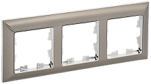 BRITE Рамка 3-мест. РУ-3-Бр хром/никель IEK | код BR-M32-12-4-K23 | IEK