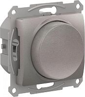 GLOSSA СВЕТОРЕГУЛЯТОР (диммер) повор-нажим, LED, RC, 400Вт, мех., ПЛАТИНА | код GSL001223 | Systeme Electric