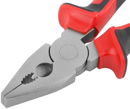 Плоскогубцы комбинированные ''Тренд'', двухцветные прорезиненные ручки, хром-никелевое покрытие 160 мм | код 47564 | FIT фото 5